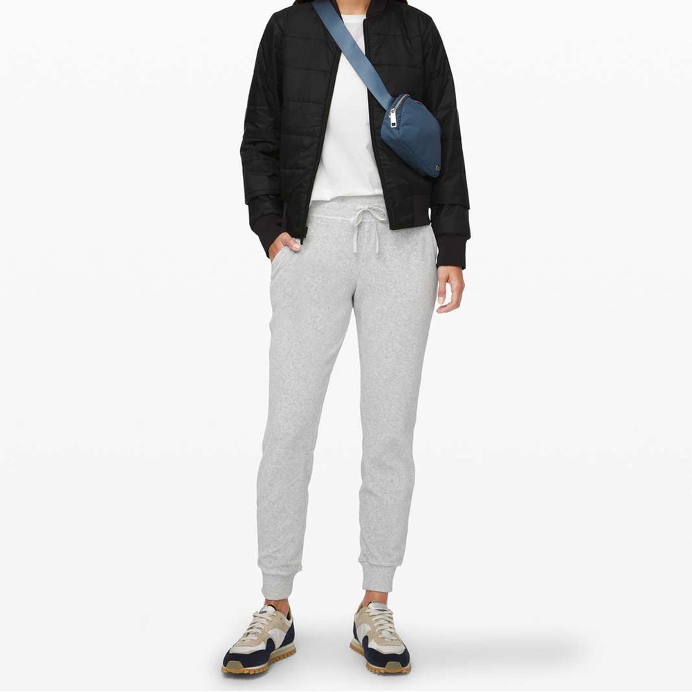 Lululemon Warm Down Jogger Velour Heathered Core Ultra Light Grey